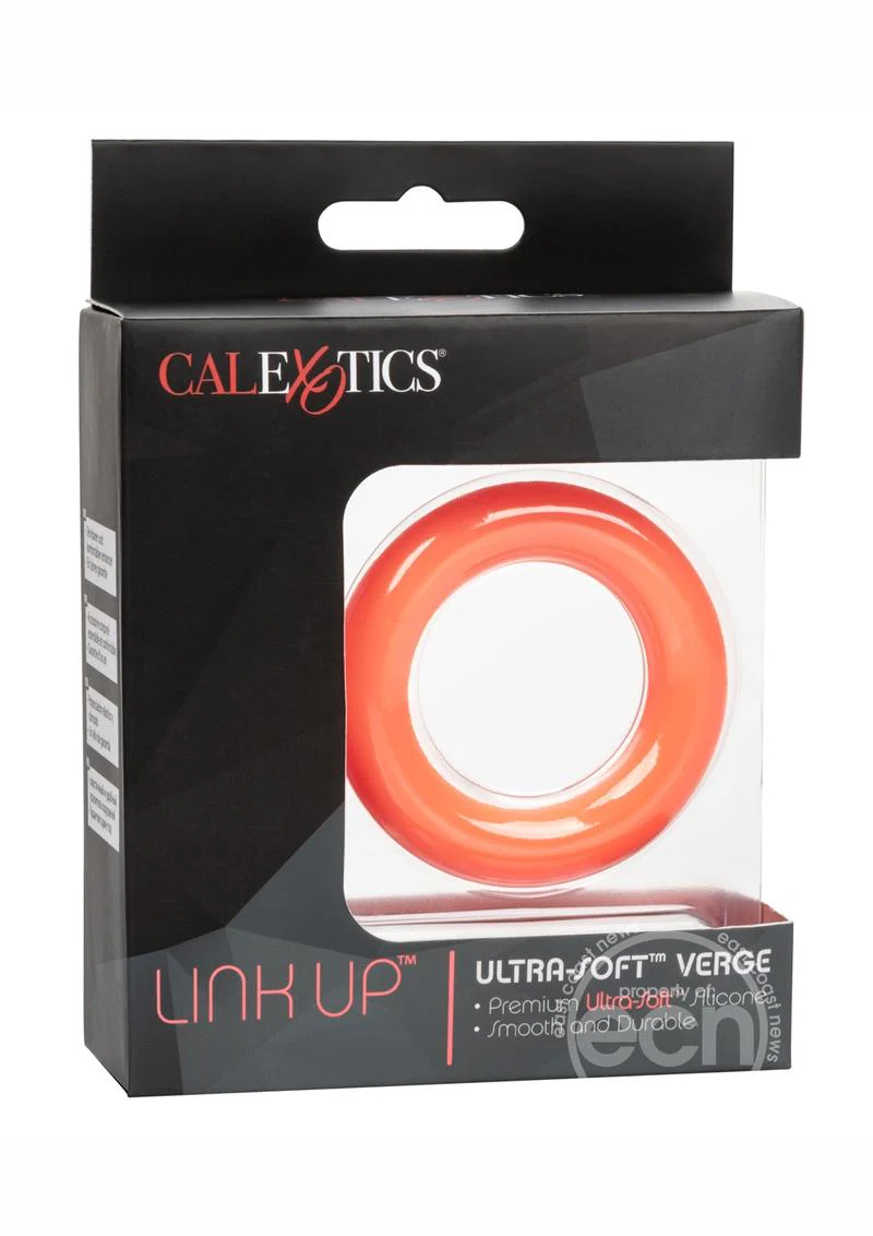 Link Up Ultra-Soft Verge Cock Ring - ORANGE - Image 4