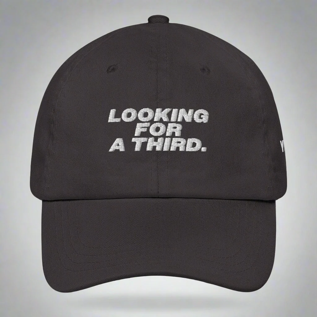 Looking For A Third Dad Hat by YES HOMO in Dark Grey