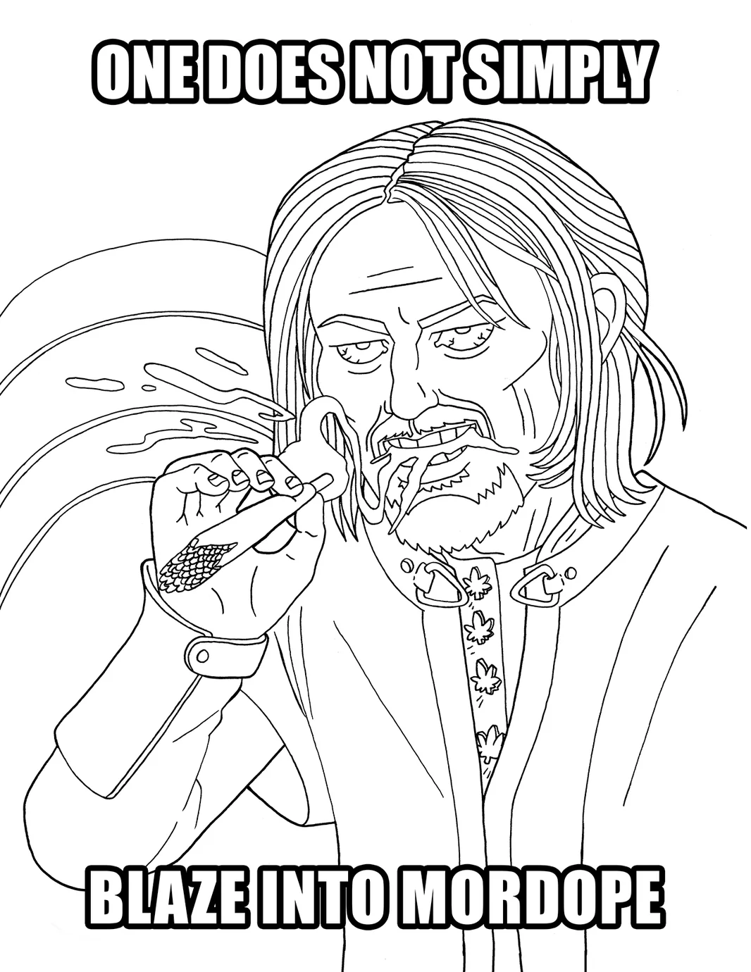 Lord of the Smoke Rings Stoner Parody Coloring Book - Image 3