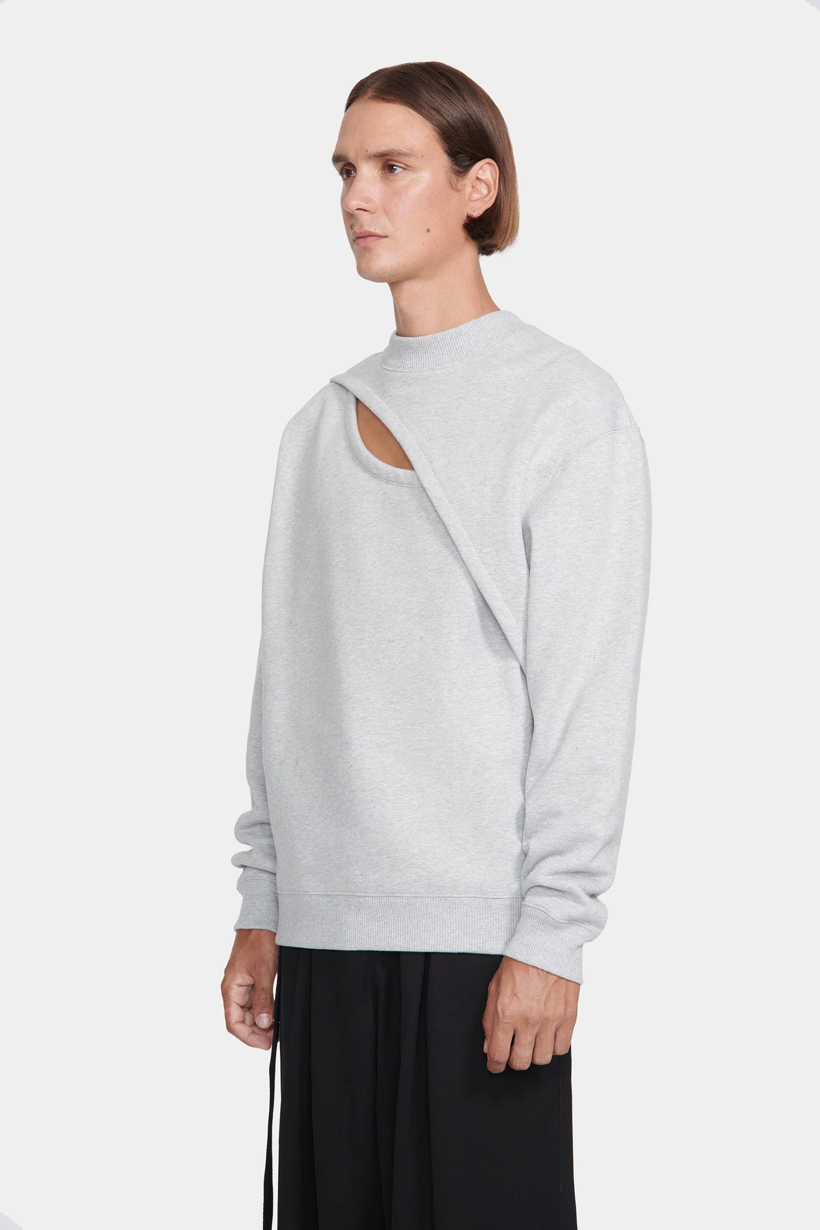 Louis Gabriel Nouchi SWEATSHIRT WITH LACERATION IN COTTON - Image 2