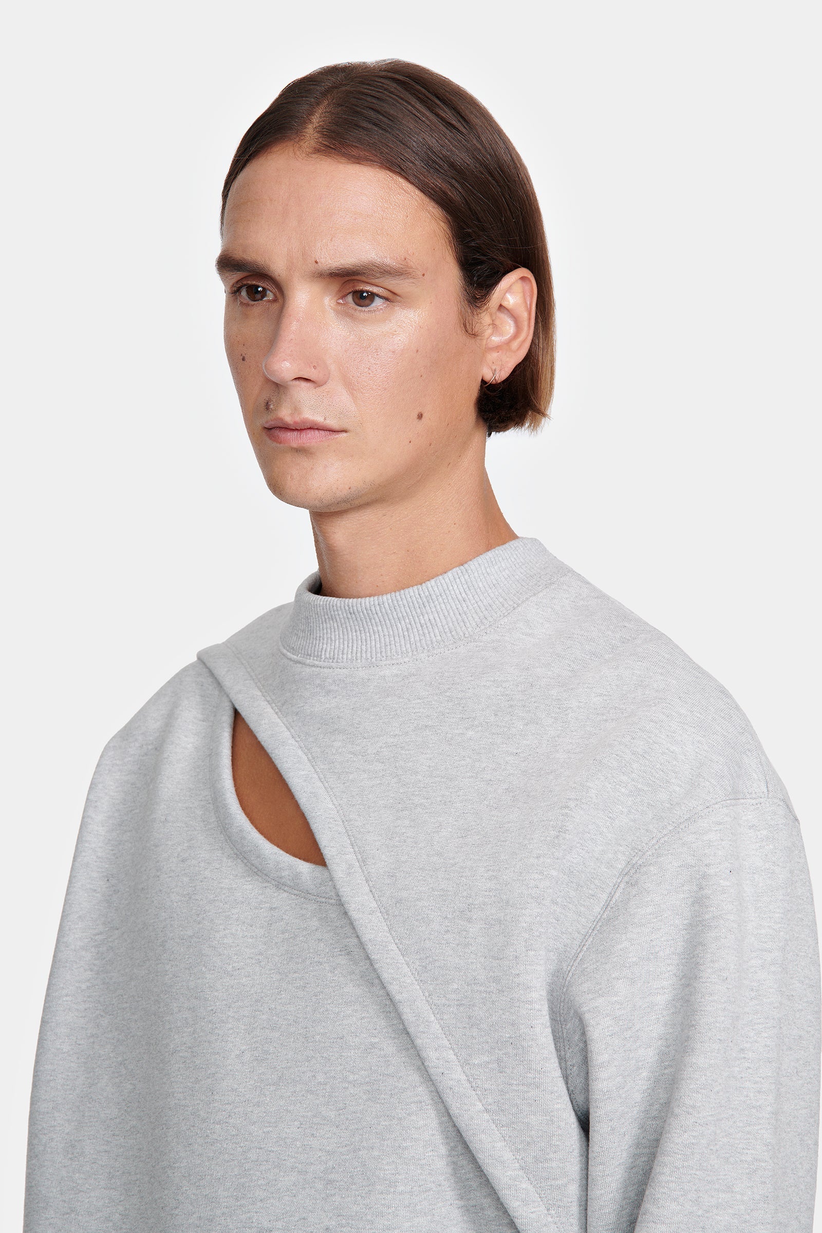 Louis Gabriel Nouchi SWEATSHIRT WITH LACERATION IN COTTON - Image 4