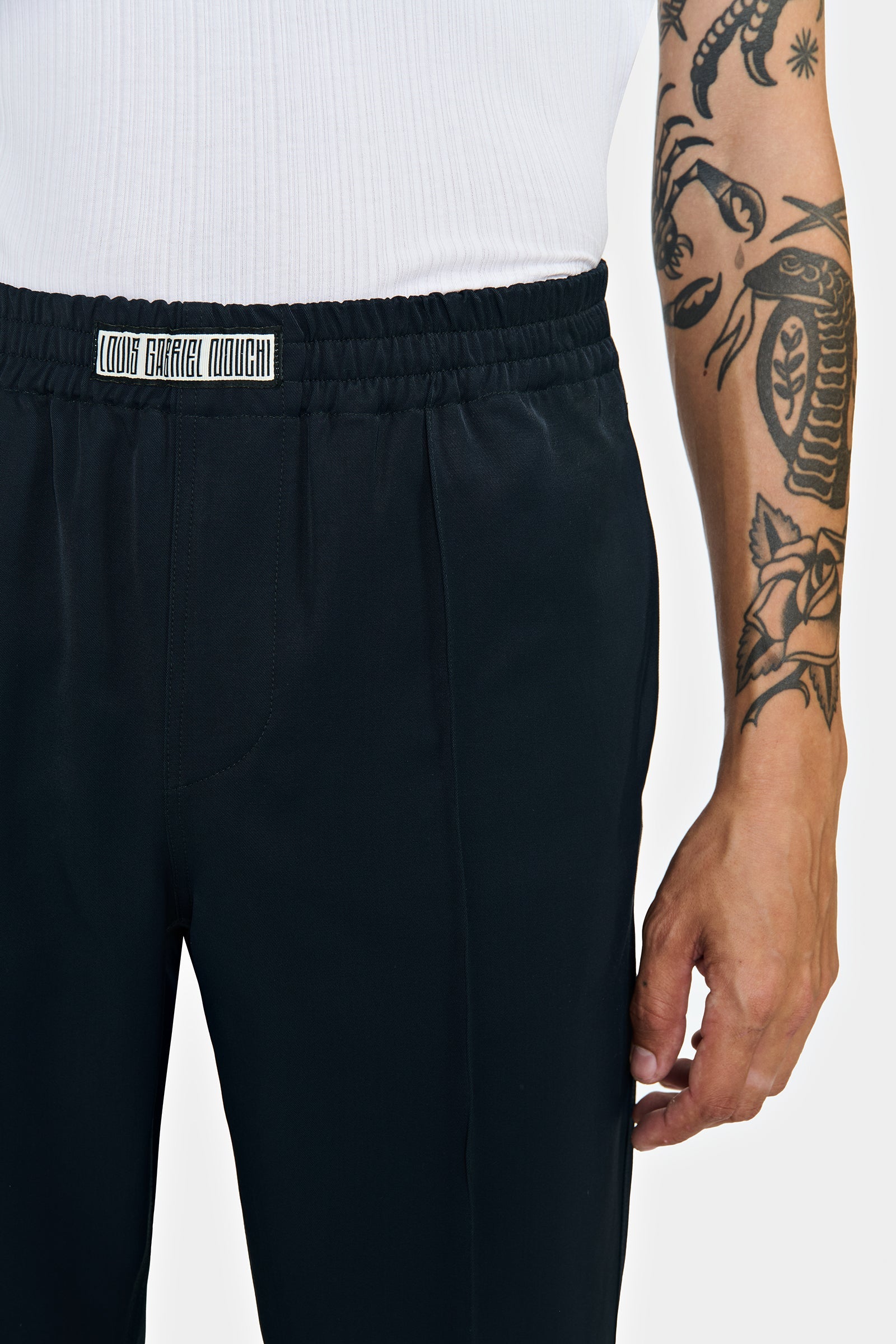 Louis Gabriel Nouchi TAPERED JOGGING PANTS IN DARK PEACOCK - Image 5