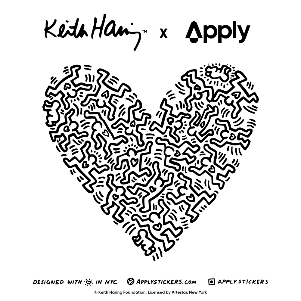 Love by Keith Haring - Sheet of 7 Kiss-Cut Stickers (Holidays) - Image 5