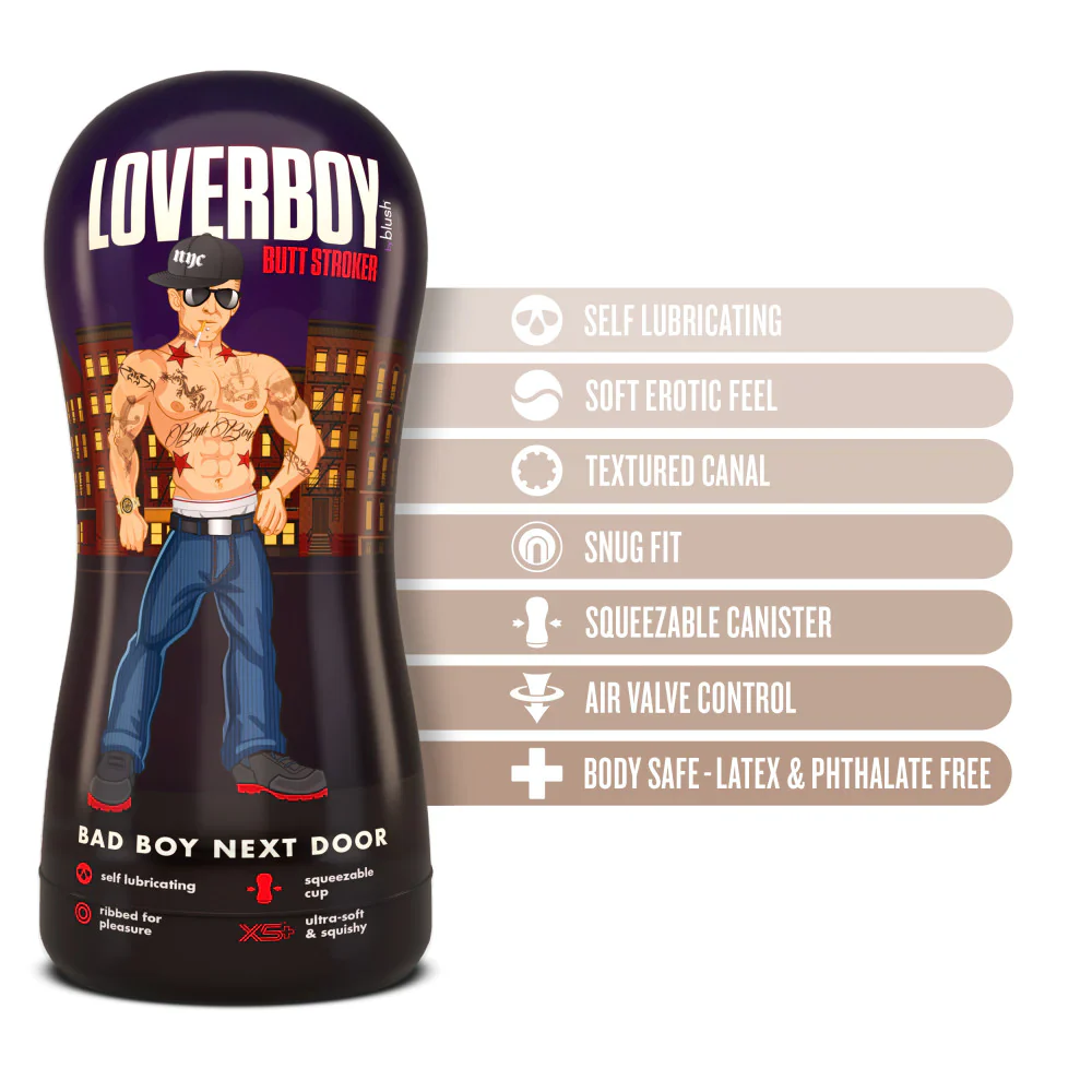 Loverboy Bad Boy Next Door Self Lubricating Realistic Beige Masturbator / Stroker - Image 3