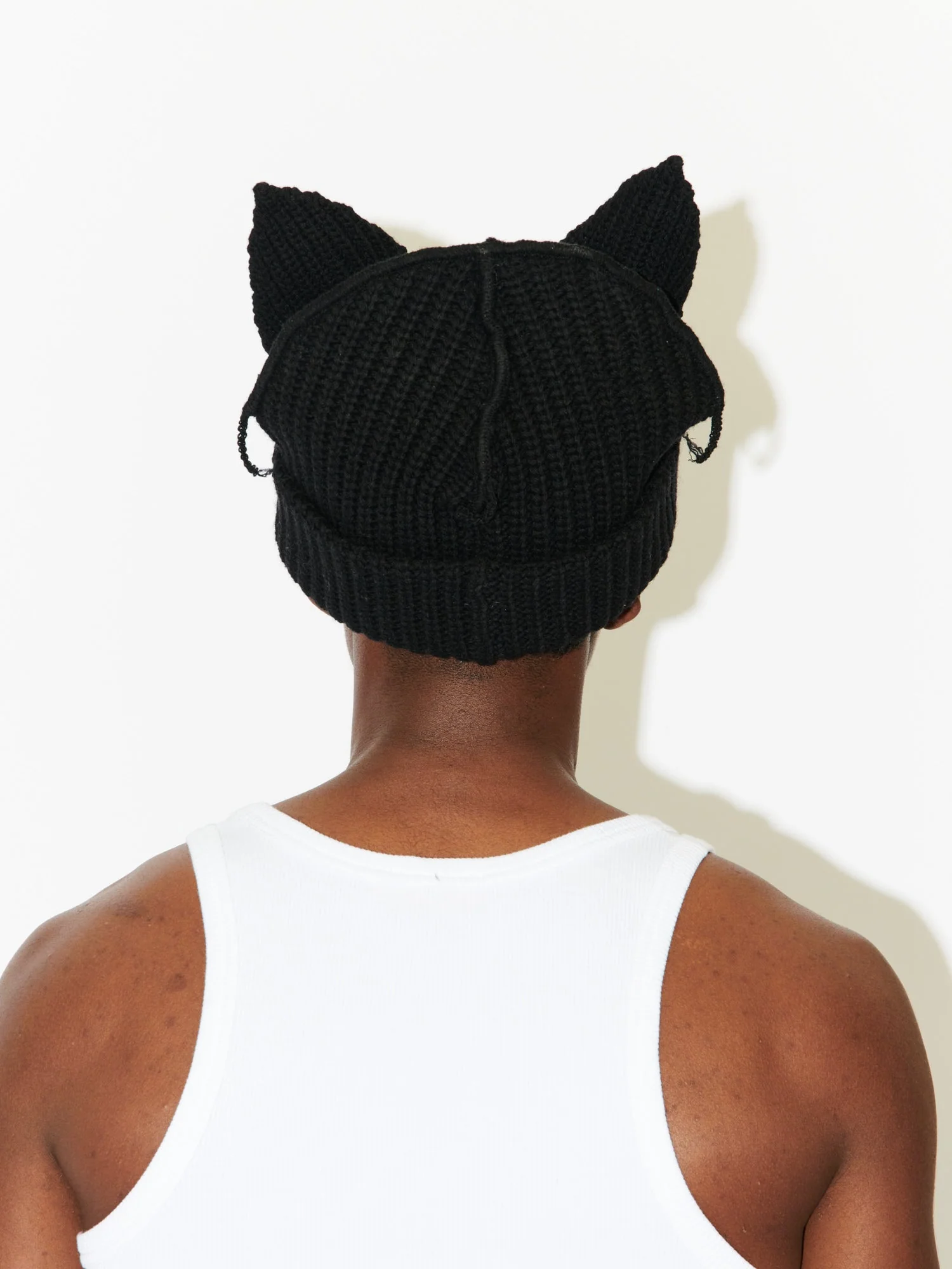 LOVERBOY BY CHARLES JEFFREY CHUNKY EARS BEANIE in BLACK - Image 3