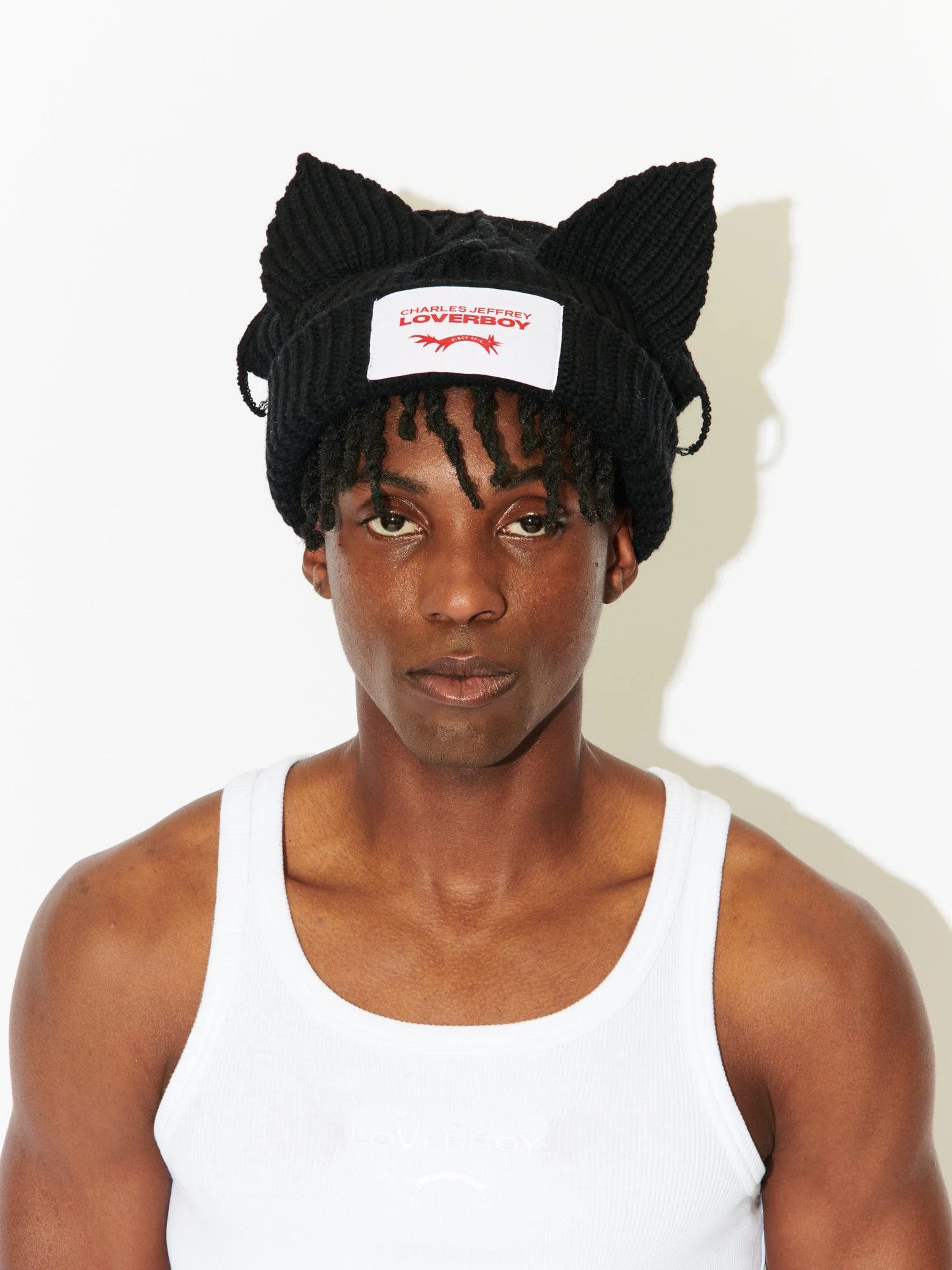 LOVERBOY BY CHARLES JEFFREY CHUNKY EARS BEANIE in BLACK - Image 4