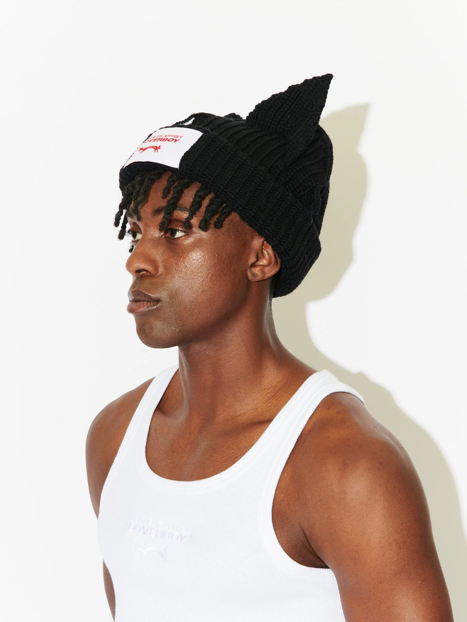 LOVERBOY BY CHARLES JEFFREY CHUNKY EARS BEANIE in BLACK - Image 5