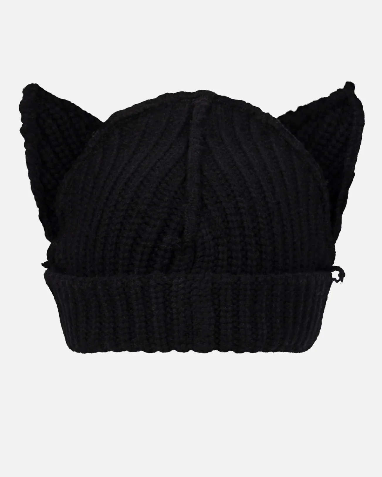 LOVERBOY BY CHARLES JEFFREY CHUNKY EARS BEANIE in BLACK / ECRU - Image 4