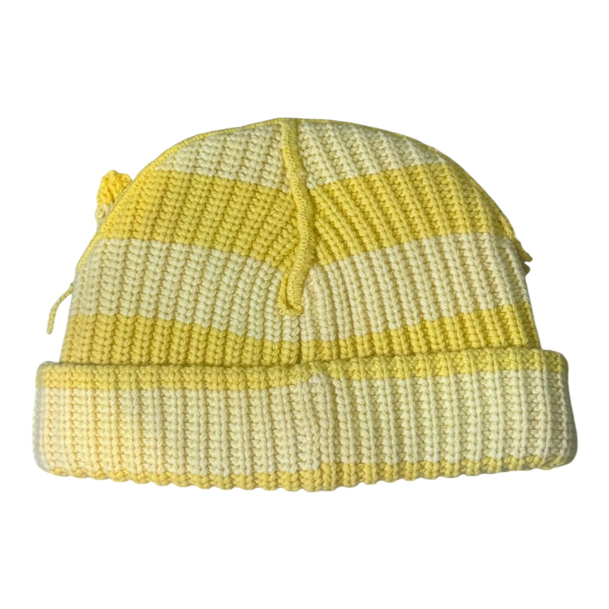 LOVERBOY BY CHARLES JEFFREY CHUNKY EARS BEANIE in YELLOW STRIPE - Image 3