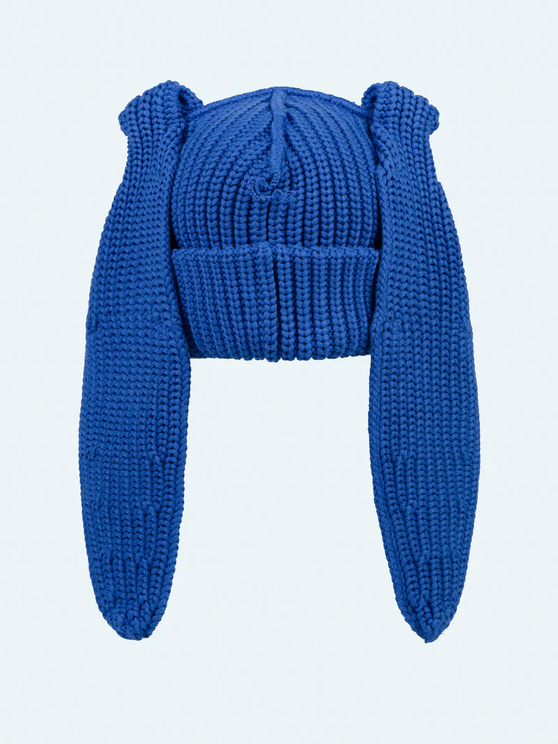 LOVERBOY BY CHARLES JEFFREY CHUNKY RABBIT BEANIE BLUE - Image 4
