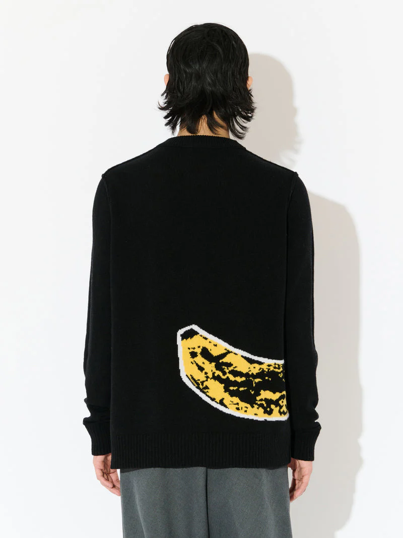 LOVERBOY BY CHARLES JEFFREY GRAPHIC JUMPER in BLACK YELLOW - Image 2