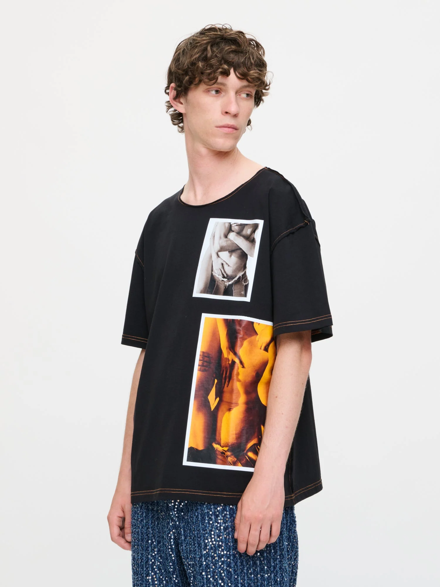 LOVERBOY BY CHARLES JEFFREY GRAPHIC TEE in BLACK - Image 2