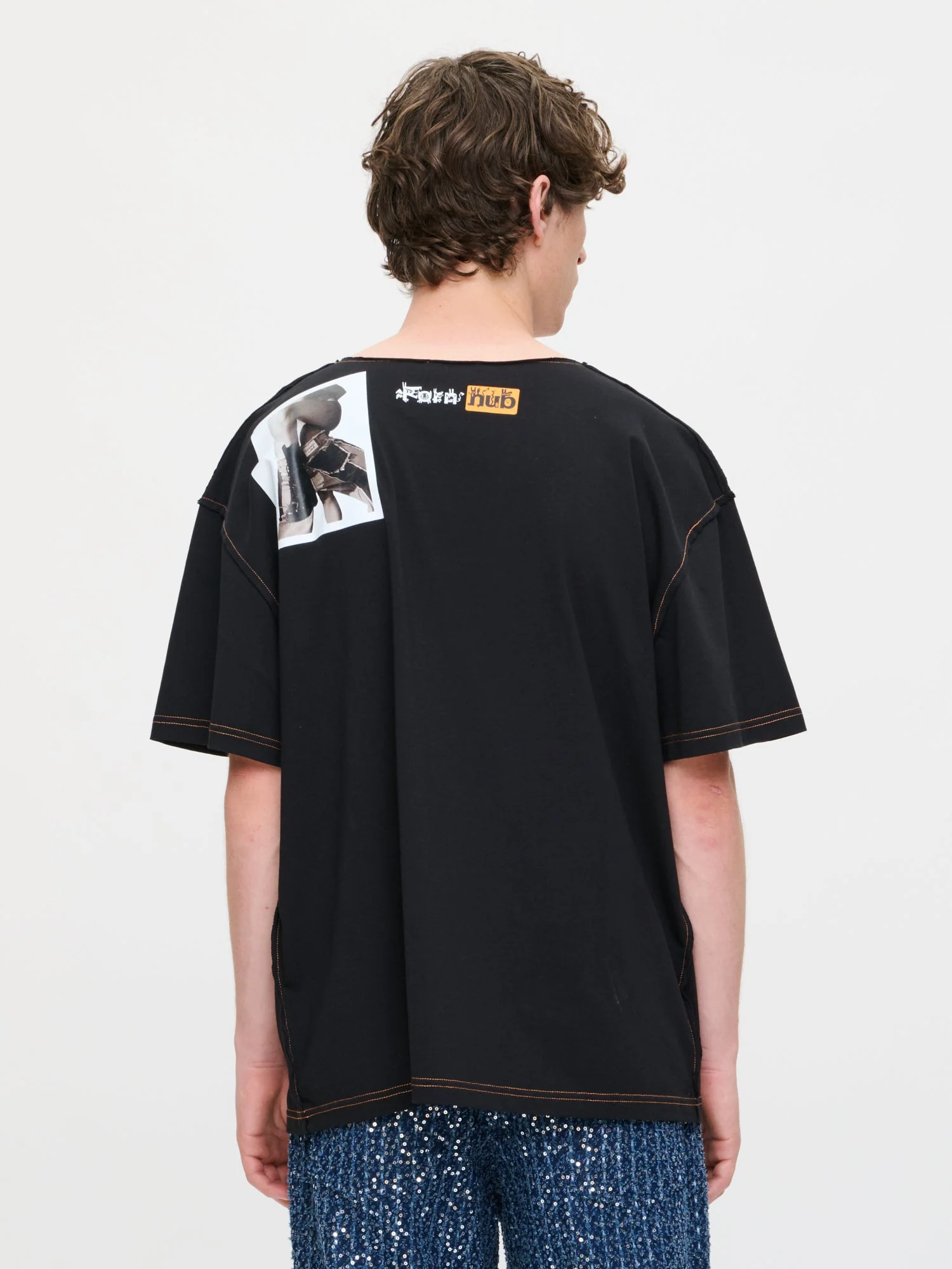 LOVERBOY BY CHARLES JEFFREY GRAPHIC TEE in BLACK - Image 3