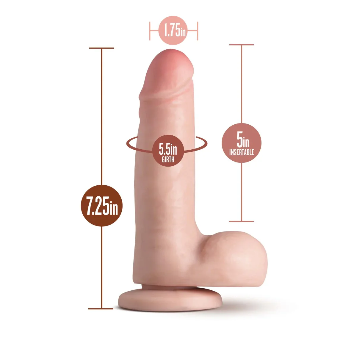 Loverboy K Pop Star Realistic 7.25-Inch Long Dildo With Balls - Image 2