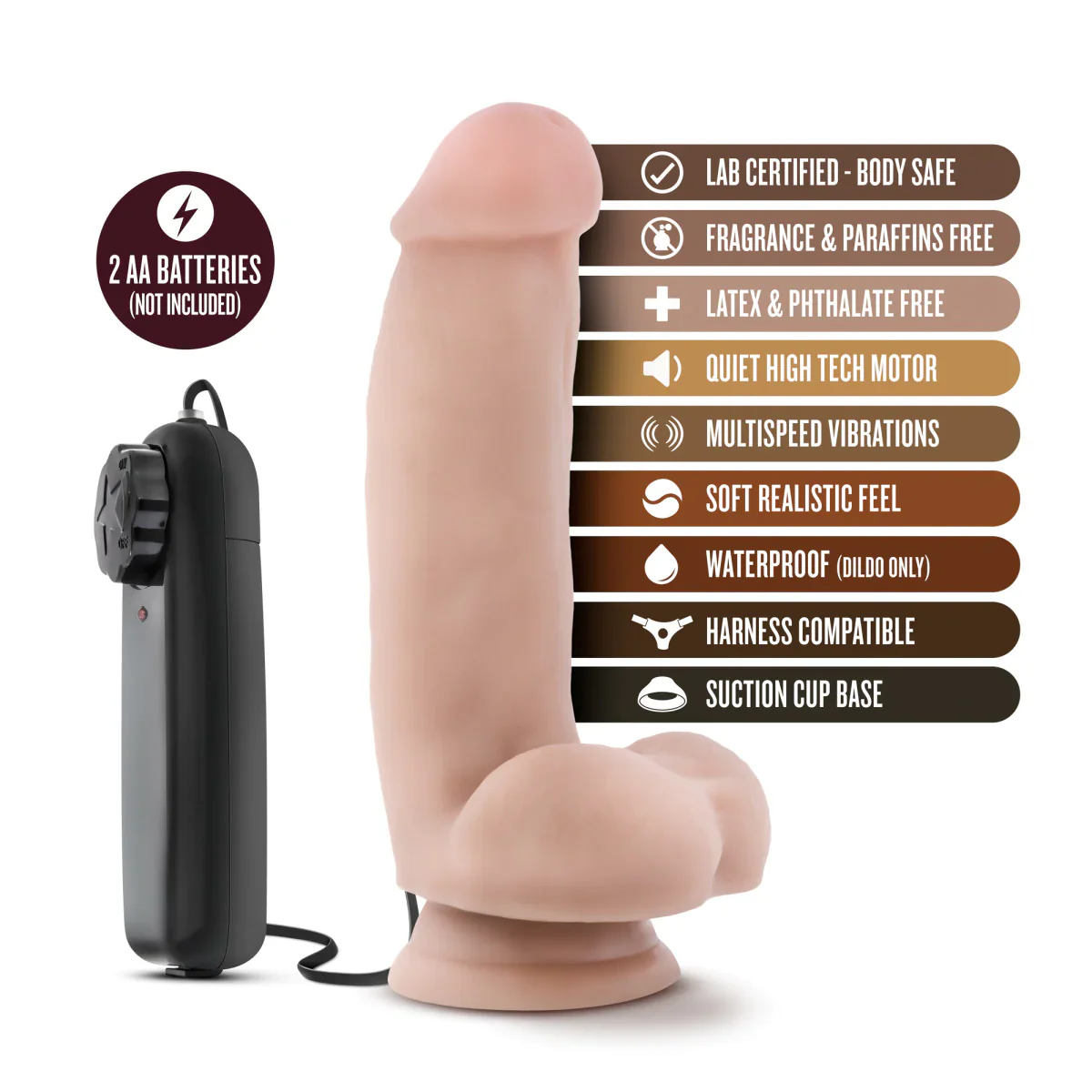 Loverboy The Quarterback Realistic 7-Inch Vibrating Dildo - Image 2
