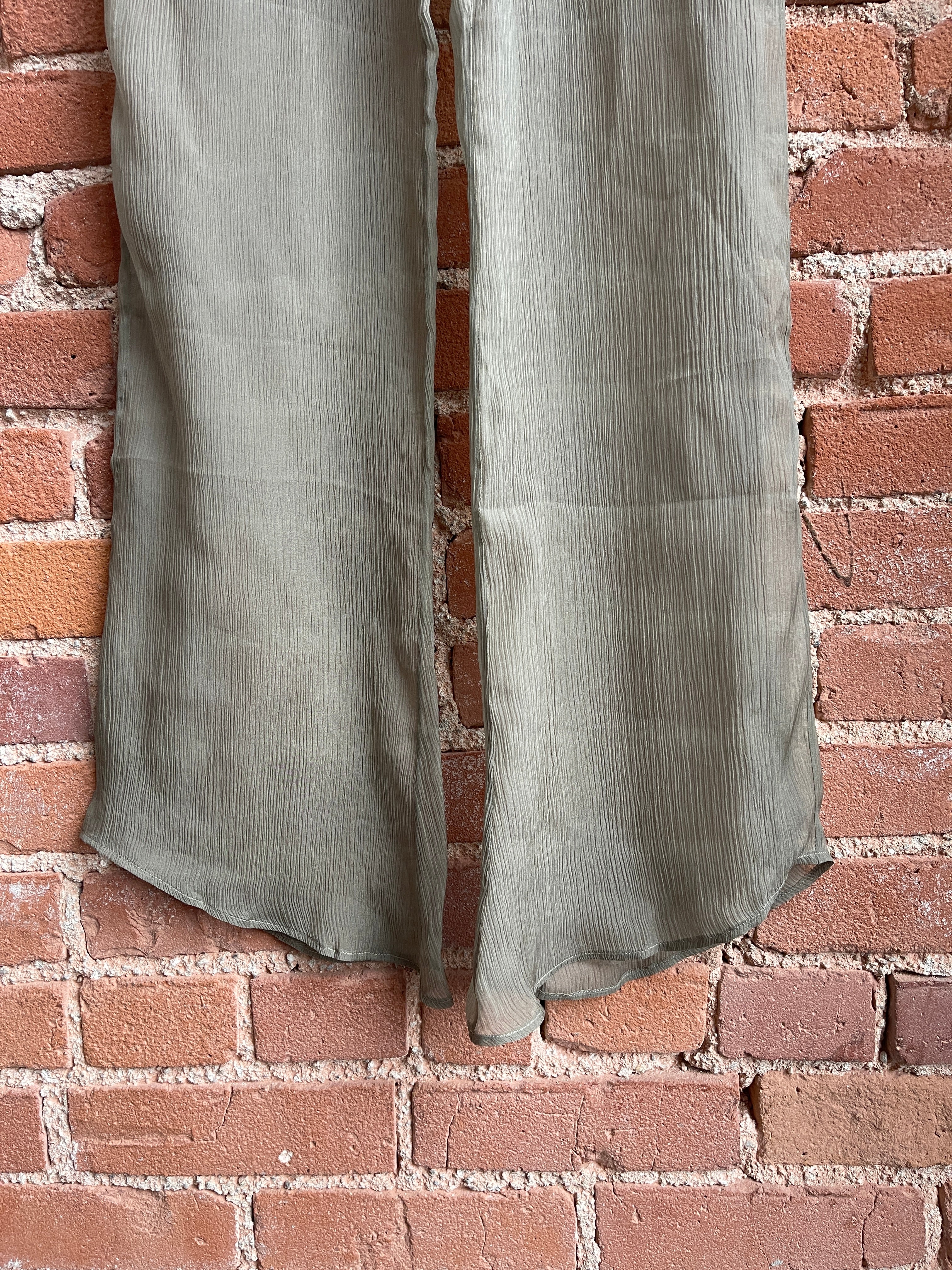 LUDOVIC DE SAINT SERNIN TRANSPARENT PANTS KHAKI - Image 6