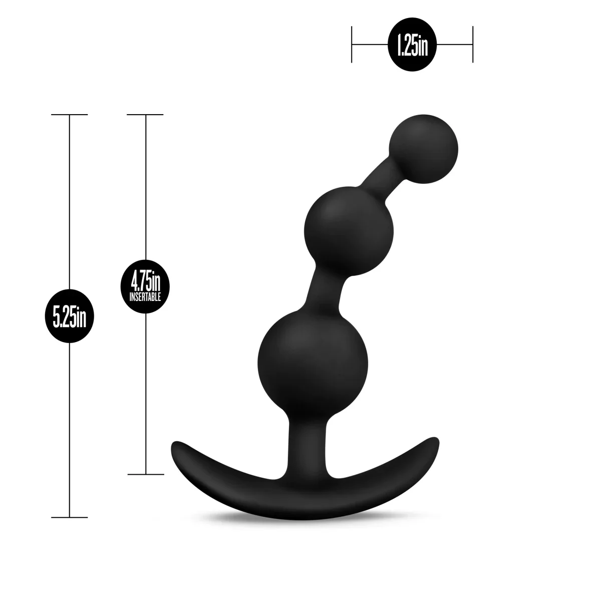 Luxe Be Me 3 Black 5.25-Inch Anal Plug With Handle - Image 3