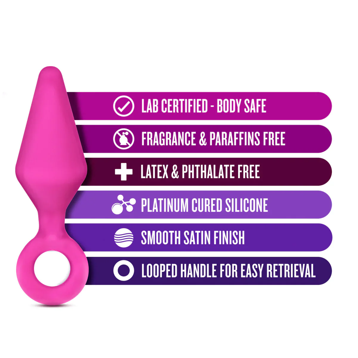 Luxe Candy Rimmer Kit Fuchsia Anal Plug With Handle - Image 2