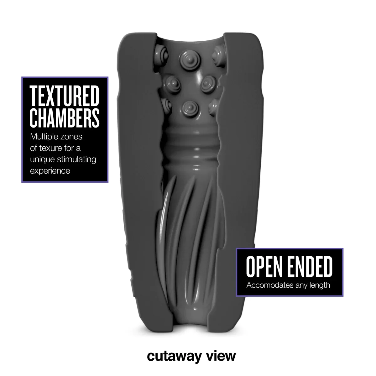 M Elite Platinum Gript Black Masturbator / Stroker - Image 4