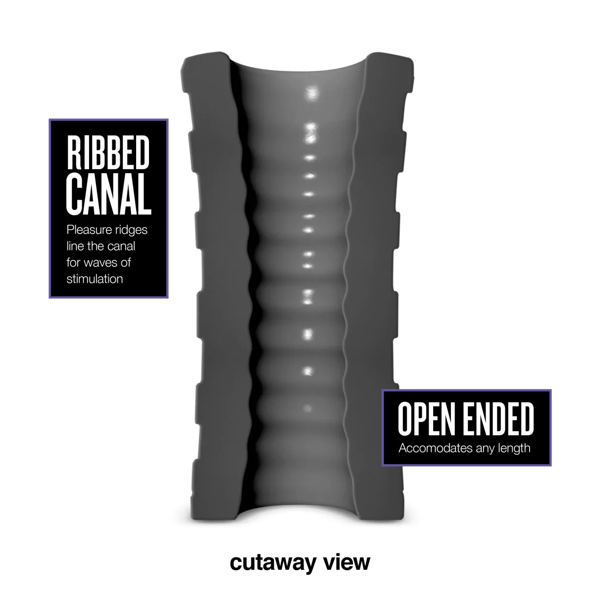 M Elite Platinum Hekx Black Masturbator / Stroker - Image 4