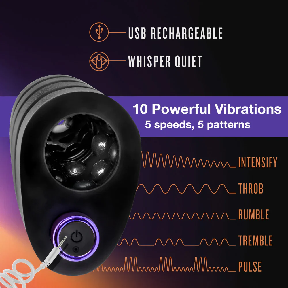 M Elite Platinum | Strōk 5 Inch Vibrating Masturbator with Pleasure Chambers - Image 8