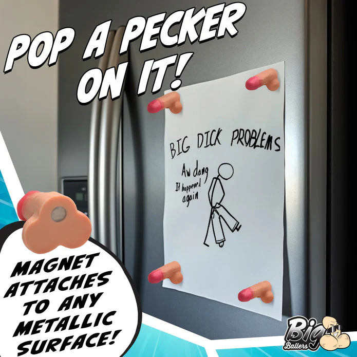 Magnetic Snap-On Peckers - 4 Pack by Big Ballers - Image 3