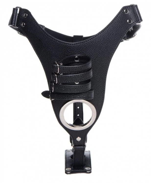 Male Chastity Harness with Silicone Anal Plug  by Strict Leather - Image 2