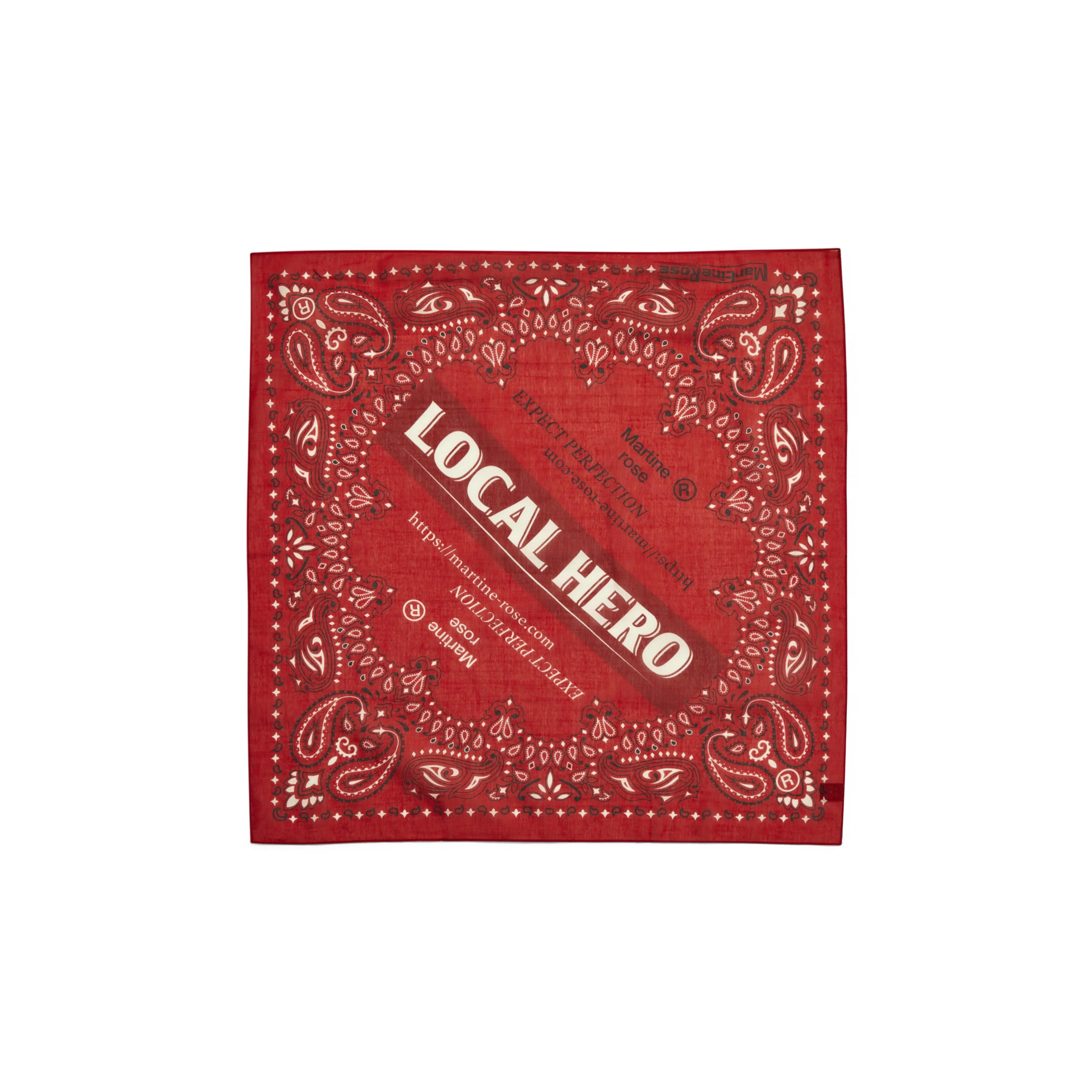 MARTINE ROSE BANDANA in RED - Image 5