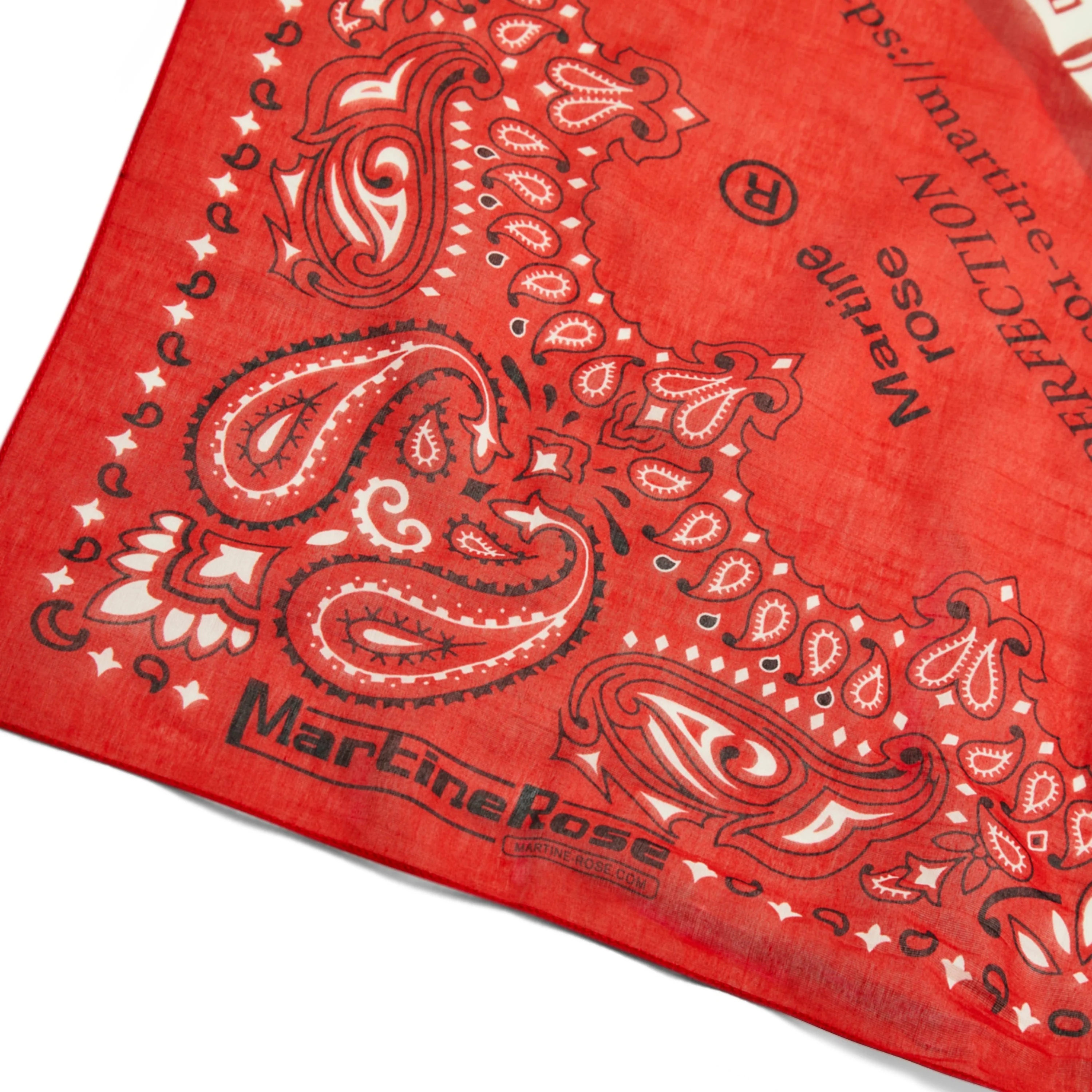 MARTINE ROSE BANDANA in RED - Image 6
