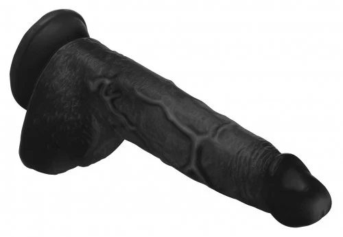 Master Cock Beefy Brad 9" Dildo with Balls - Black - Image 5