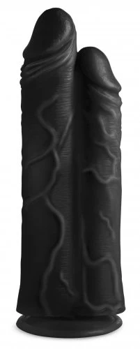 Master Cock Double Stuffer 10" Double Pecker Dildo - Black - Image 5