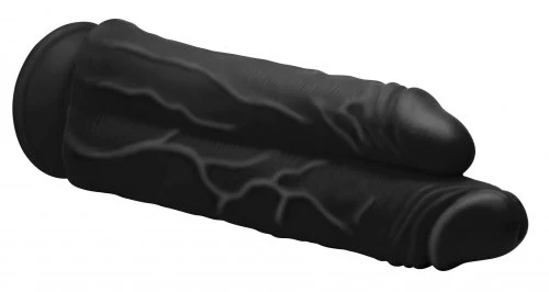 Master Cock Double Stuffer 10" Double Pecker Dildo - Black - Image 6