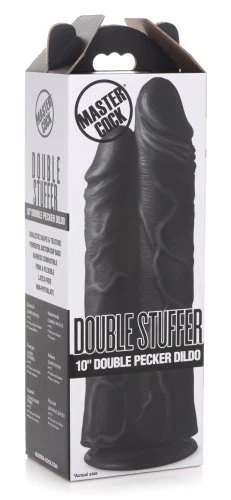 Master Cock Double Stuffer 10" Double Pecker Dildo - Black - Image 8