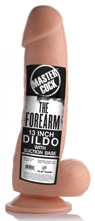 Master Cock The Forearm 13 Inch Dildo with Suction Base Flesh - Image 3