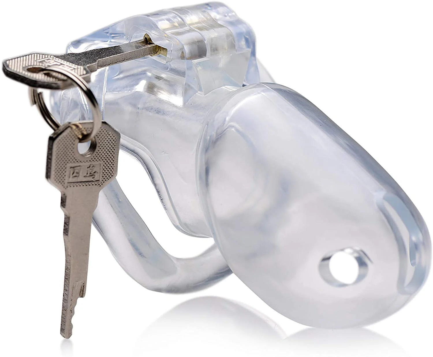 MASTER SERIES: Clear Captor Chastity Cage - Large - Image 2
