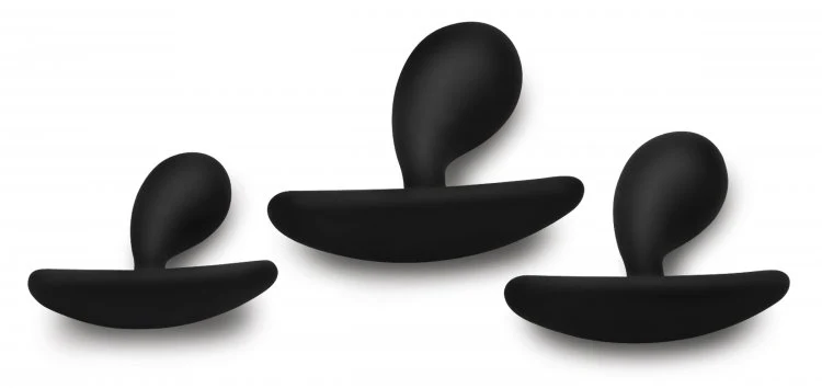 Master Series Dark Droplets 3 Piece Curved Silicone Anal Trainer Set - Image 6