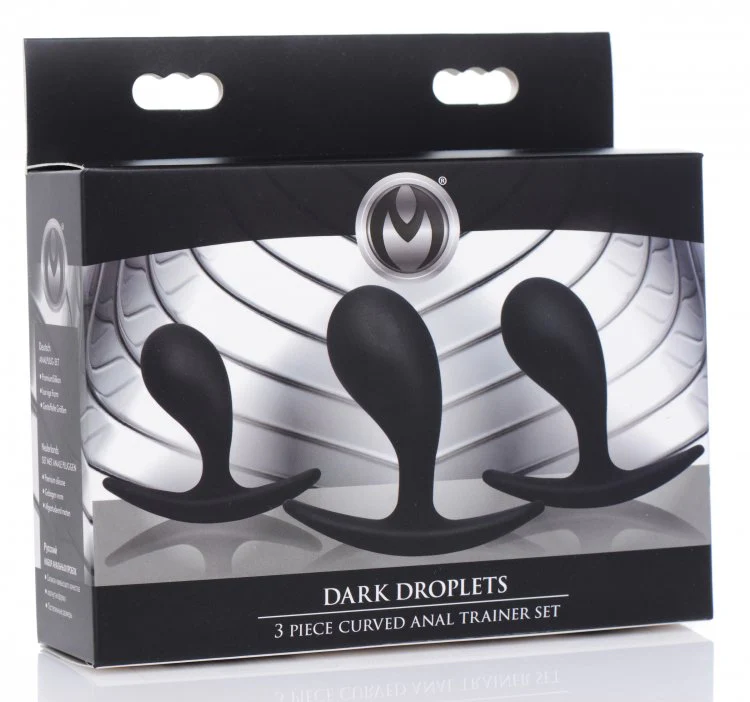 Master Series Dark Droplets 3 Piece Curved Silicone Anal Trainer Set - Image 8