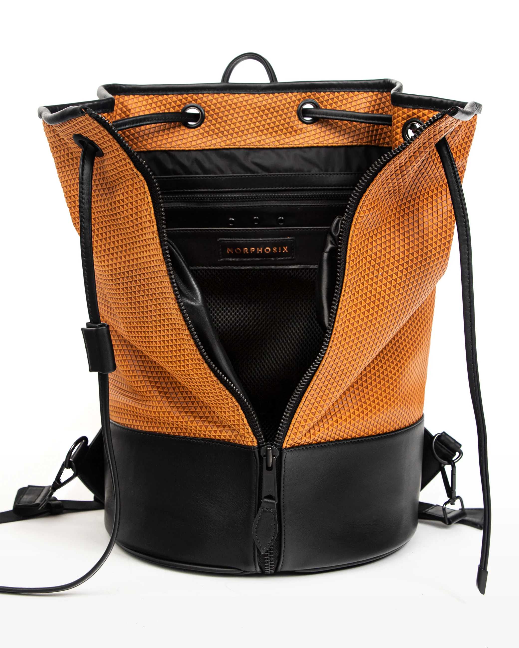 MORPHOSIX LUX UTILITY LEATHER BAG GOLDEN AMBER - Image 3