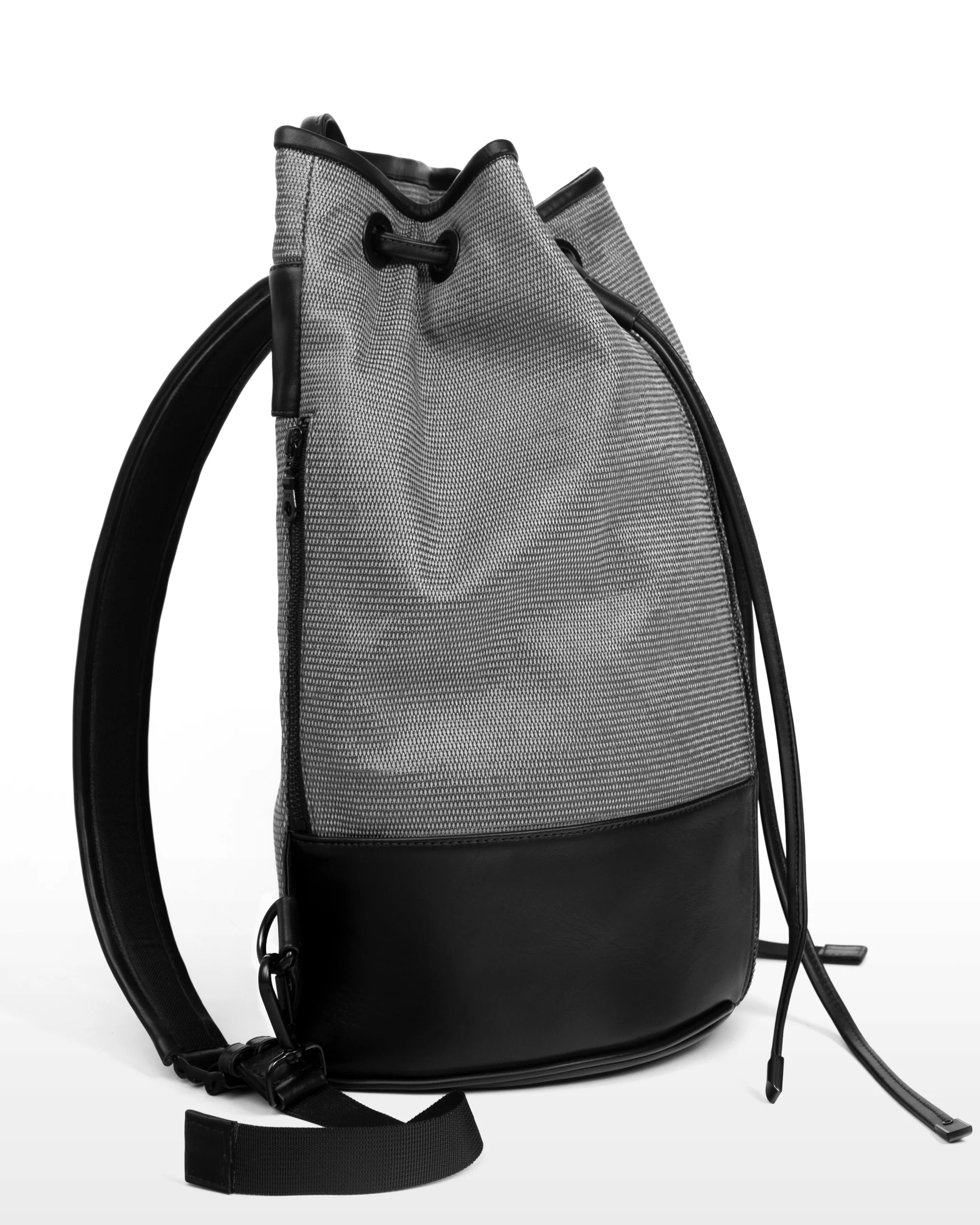 MORPHOSIX LUX UTILITY LEATHER BAG SILVER GRAPHITE - Image 4