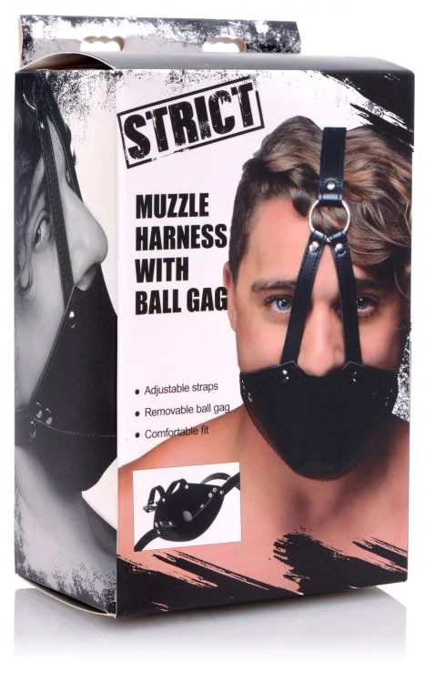 Mouth Harness with Ball Gag  by Strict Leather - Image 5