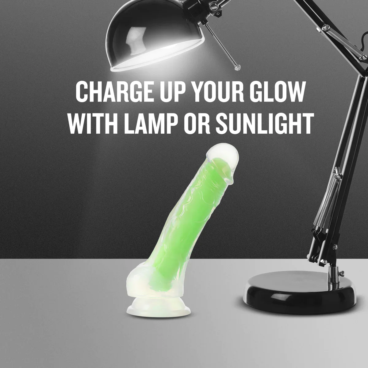 Neo Elite Glow In The Dark Neon Green 7.5-Inch Long Dildo - Image 4
