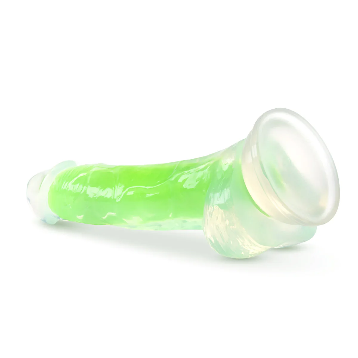 Neo Elite Glow In The Dark Neon Green 7.5-Inch Long Dildo - Image 6