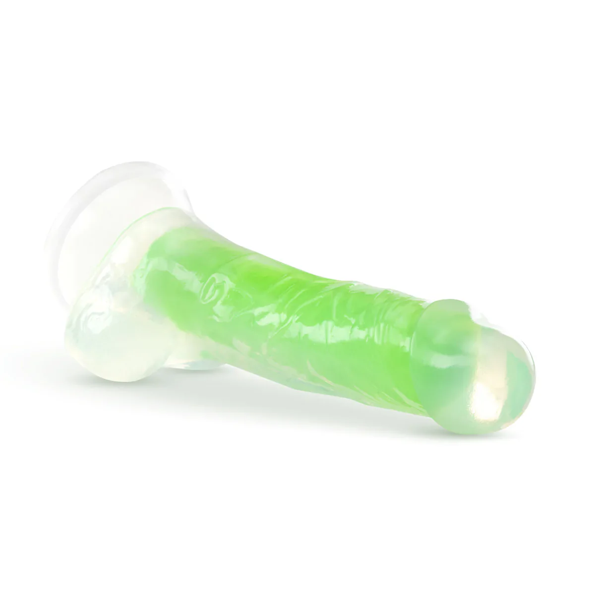 Neo Elite Glow In The Dark Neon Green 7.5-Inch Long Dildo - Image 7
