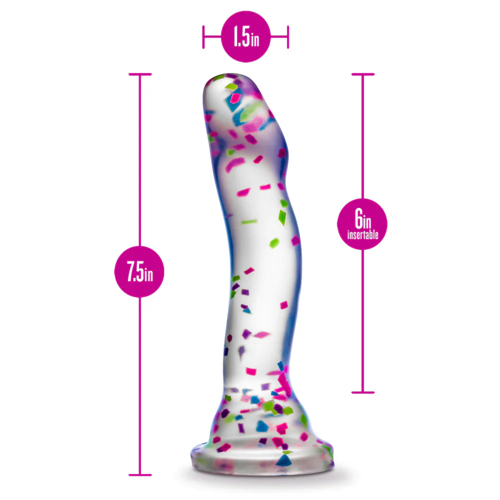 Neo Elite Glow in the Dark Silicone Hanky Panky Dildo 7.5in - Image 3