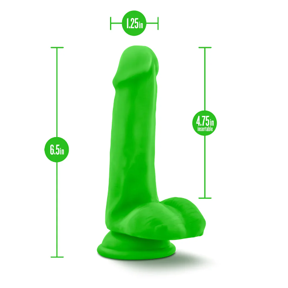 Neo Elite Neon Green 6.5-Inch Dildo - Image 3