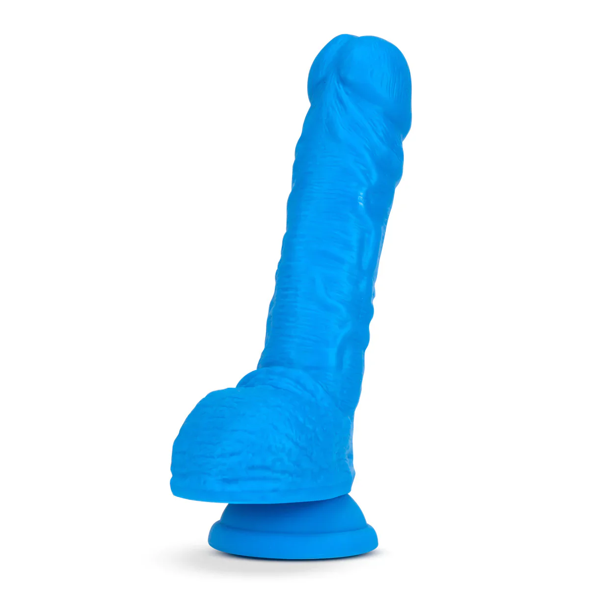 Neo Elite Neon Blue: 9-Inch Long Dildo - Image 4