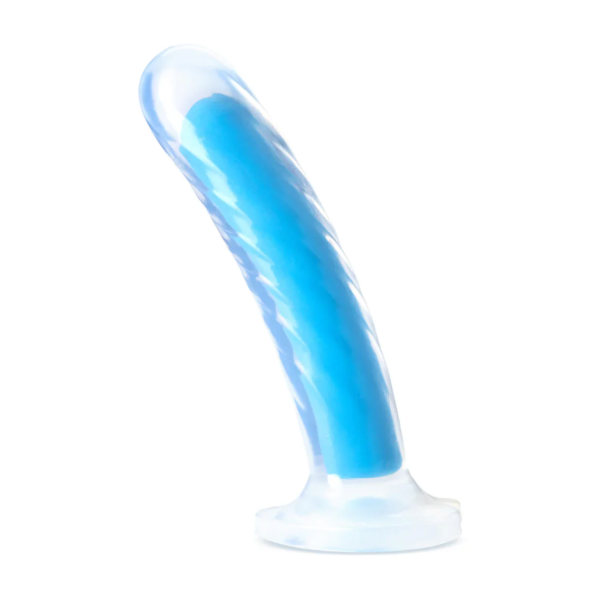 Neo Elite Tao Glow In The Dark Neon Blue 7-Inch Long Dildo - Image 4