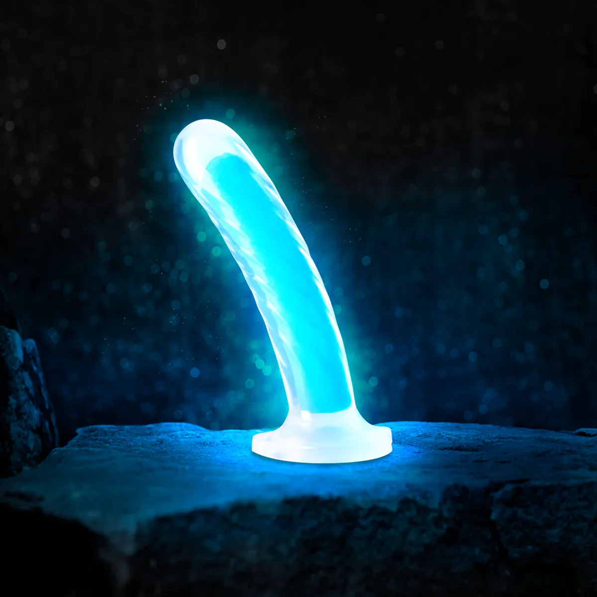 Neo Elite Tao Glow In The Dark Neon Blue 7-Inch Long Dildo - Image 5