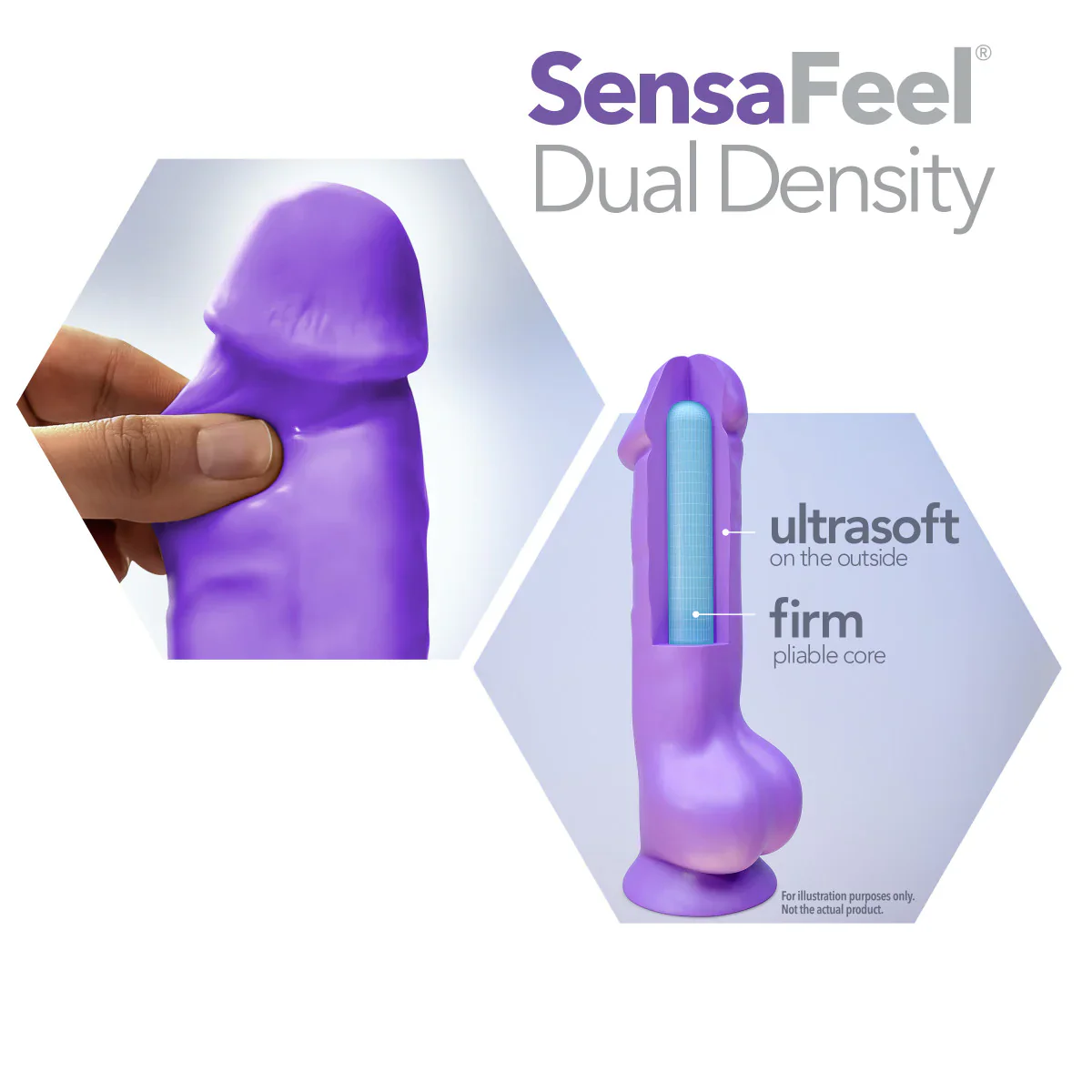 Neo Realistic Neon Purple 11-Inch Long Dildo - Image 4