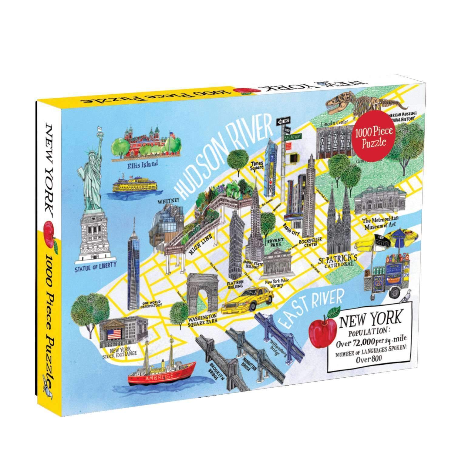 NEW YORK CITY MAP 1000 PIECE JIGSAW PUZZLE - Image 2